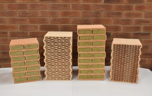Porotherm clay blocks with insulation infill