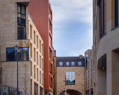 Stone Cladding supplied to large regeneration scheme in central Edinburgh.