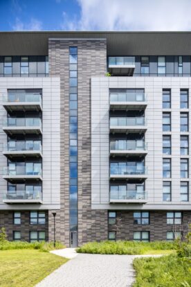 Grey and Slate Terracotta Cladding at Manchester Waters