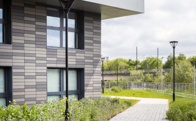Terreal terracotta cladding system supplied to Manchester Waters development.