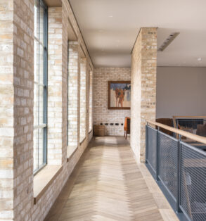 Brick slips installed internally in Scotland home