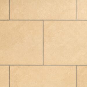 An image of ivory coloured porcelain paving stones laid in alternating pattern.