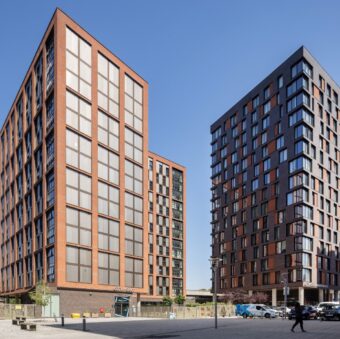 Bevern Dark Multi Stock, Crowborough Multi Stock, Mellow Regent and Staffordshire Slate Blue Smooth bricks on belgrade plaza