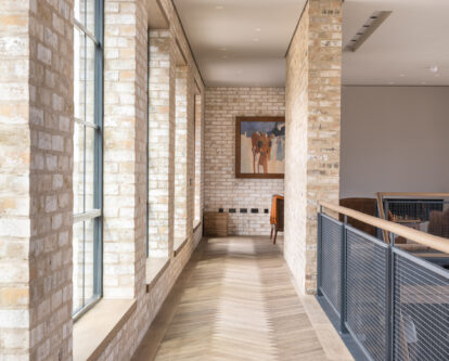 Brick slips installed internally in Scotland home