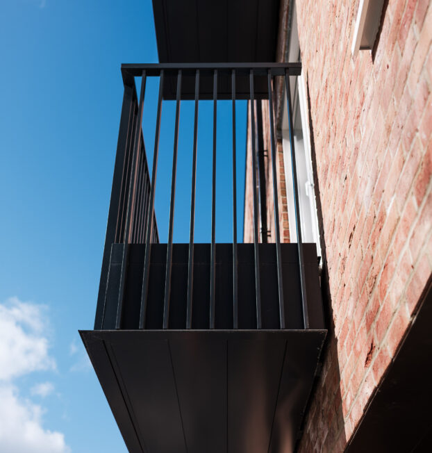 Black Aluminium Balcony at London Project