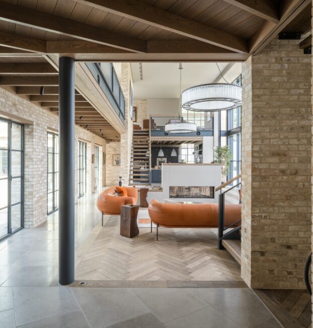 Proclad brick slip cladding used internally