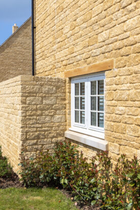 Details of natural walling stone at Cotswolds project