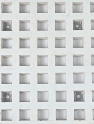 Grid pattern in white GRC Cladding