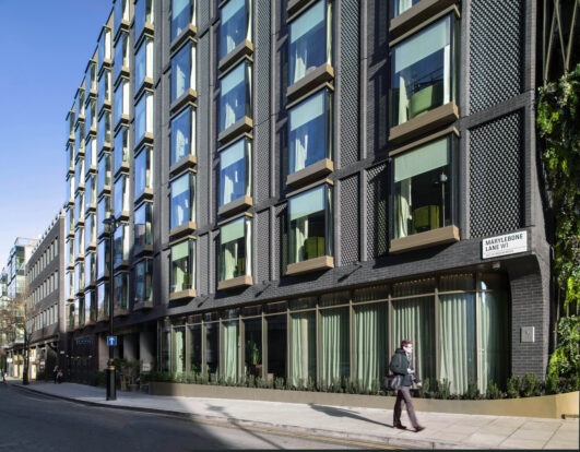 Prefabricated brick cladding at BoTree Hotel