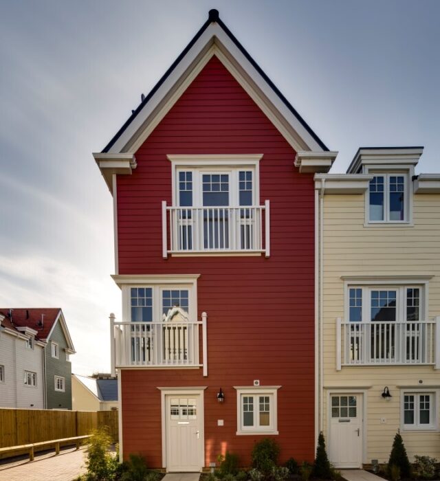 Hardie Plank Reference Green Park Village Traditional Red Large