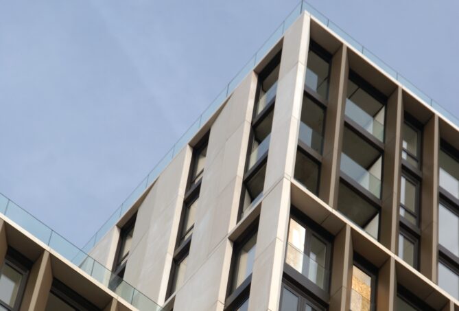 College Road facade with GRC Cladding