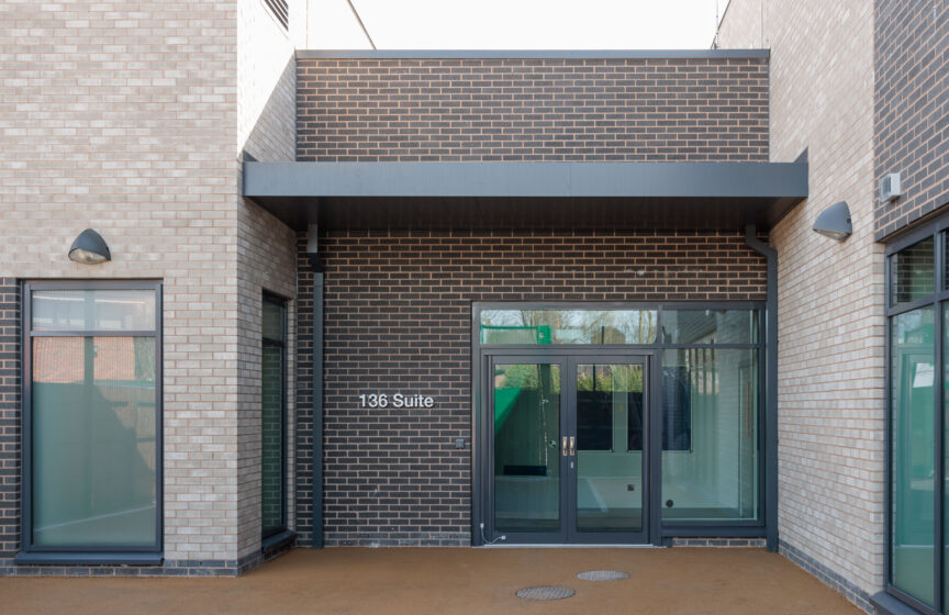 Concrete bricks ay St Georges Hospital Stafford